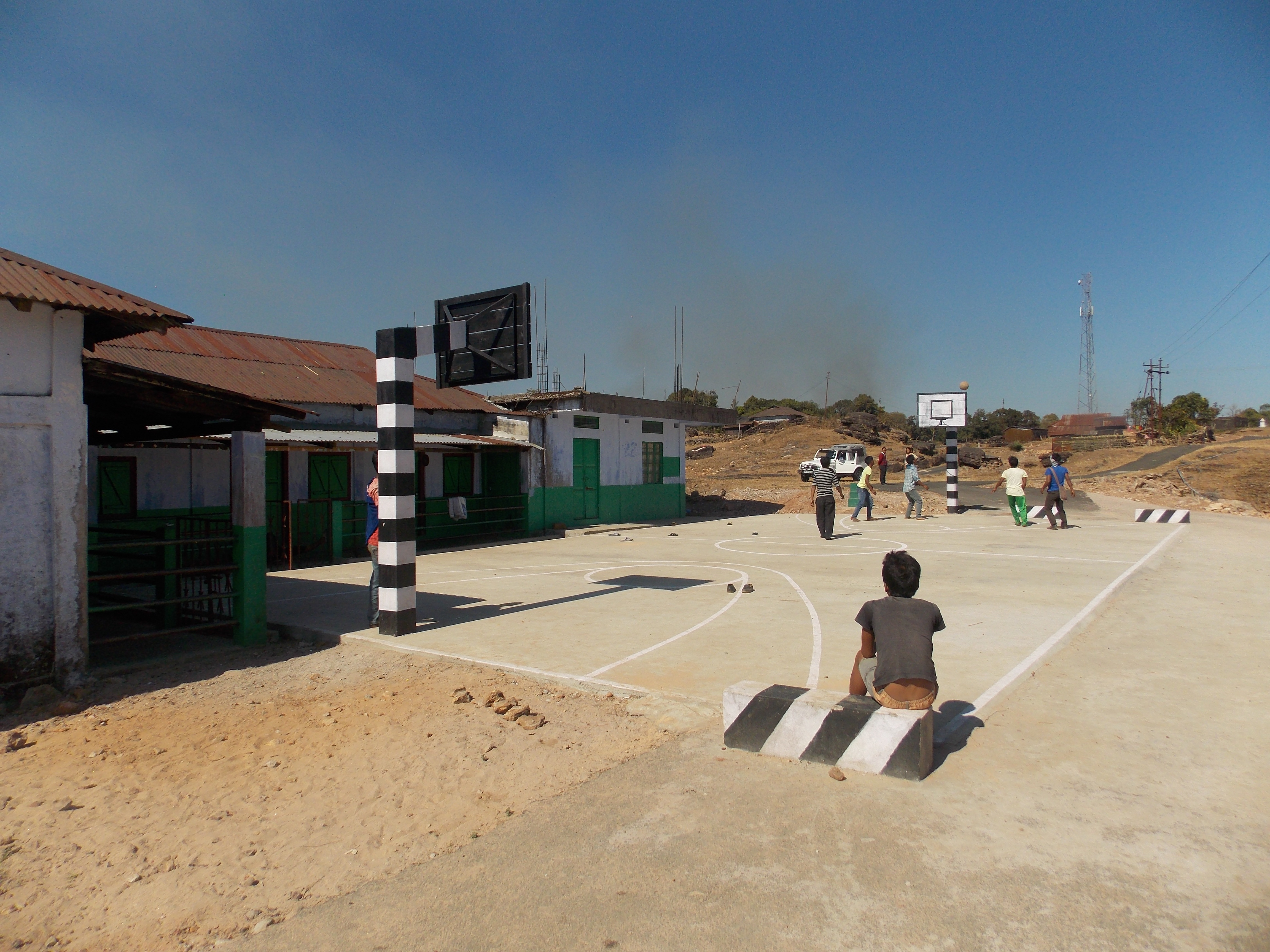 Construction of basket –ball court for L.P School at Padu Shnongpdeng